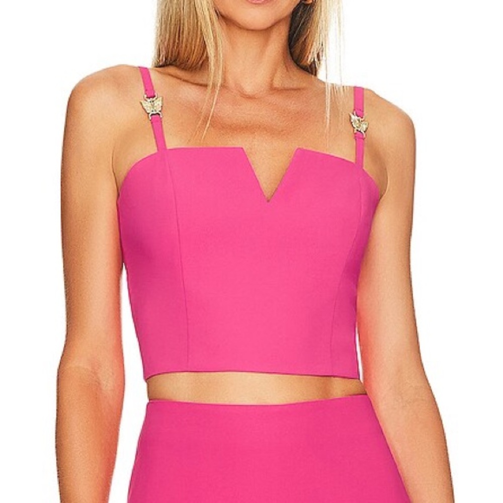 (NEW) Amanda Uprichard Fable Top in Cerise (XS, never worn!)